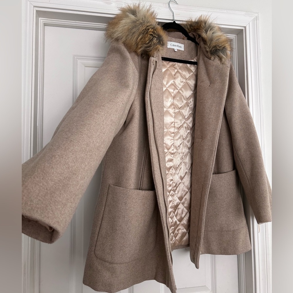 Hooded Calvin Klein Mid-length Coat